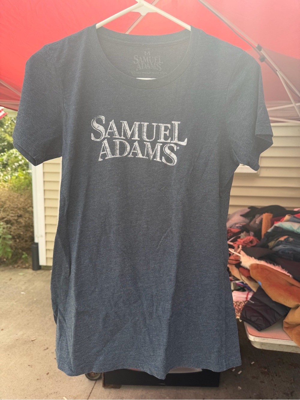 Women’s Navy Sam Adams Logo Tee